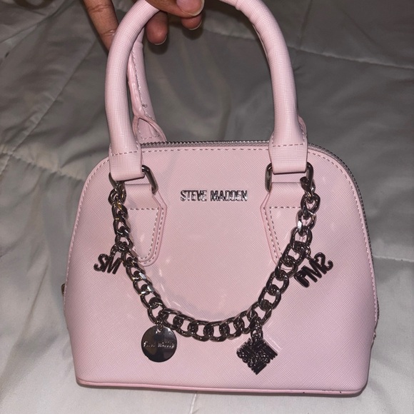 Steve Madden Handbags - New Steve Madden Light Pink Mini Bag with Silver Accents